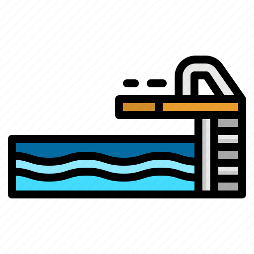 Ladder, pool, summertime, swimming, water icon - Download on Iconfinder