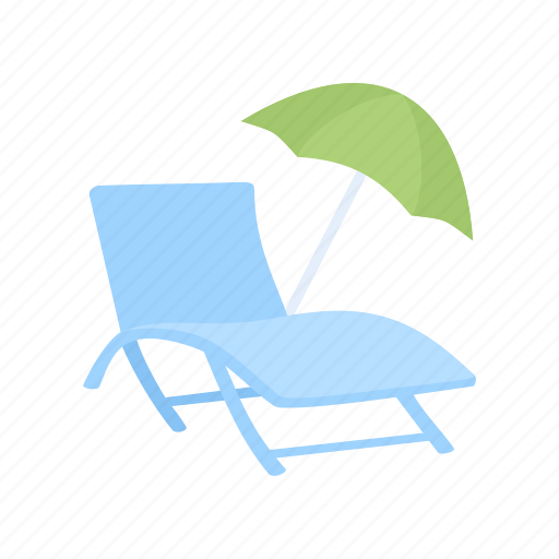 Beach, deckchair, sunbed, travel, umbrella, vacation icon - Download on Iconfinder
