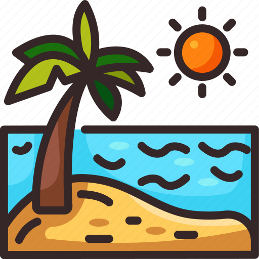 Palm, islands, island, beach, tree, holidays, atlantis icon - Download on Iconfinder