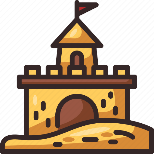 Sand, castle, summertime, childhood, holidays, summer, beach icon - Download on Iconfinder