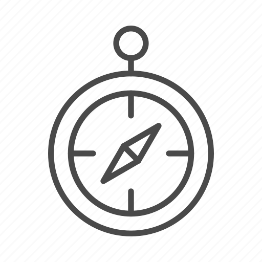 Compass, direction, line, outline, tourism, travel, vacation icon - Download on Iconfinder