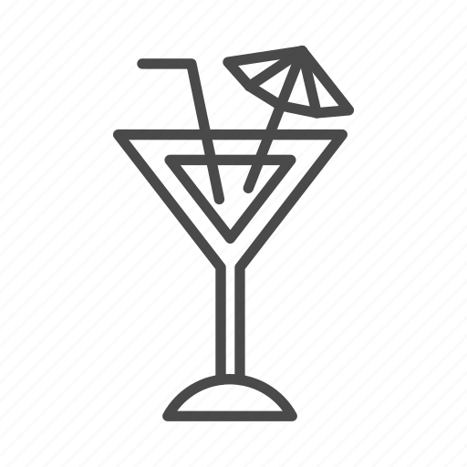 Alcohol, beverage, cocktail, drink, glass, line, outline icon - Download on Iconfinder