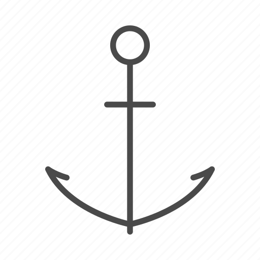 Anchor, line, ocean, outline, sea, ship, vessel icon - Download on Iconfinder