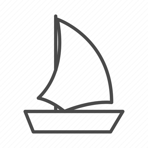 Boat, line, outline, sea, ship, transport, yacht icon - Download on Iconfinder