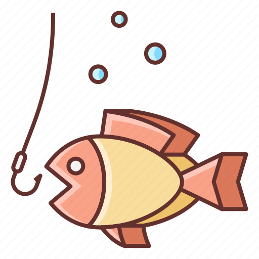 Fish, fishing, food, hook icon - Download on Iconfinder