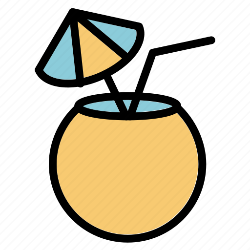 Beach, coconuts, drink, summer icon - Download on Iconfinder