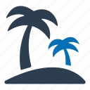 holiday, island, palm