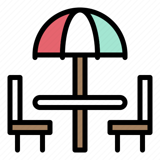 Beach, chair, dinner, furniture, summer, umbrella icon - Download on Iconfinder