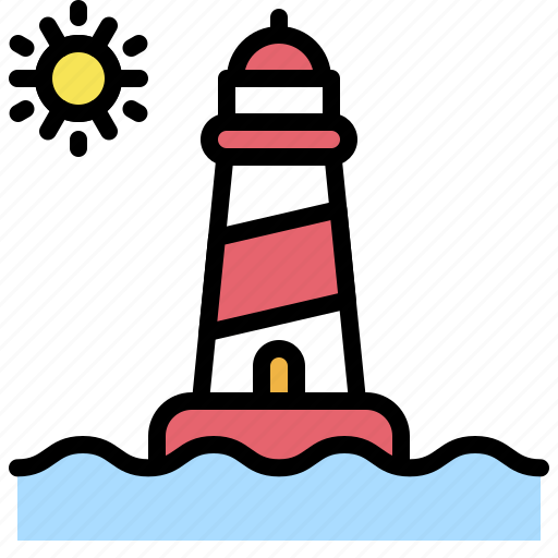 Building, direction, lighthouse, navigation, summer icon - Download on Iconfinder