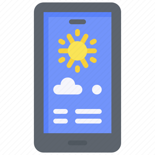 Forecast, mobile, summer, sunny, weather icon - Download on Iconfinder
