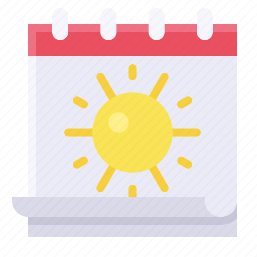 Calendar, date, holiday, summer, vacation icon - Download on Iconfinder