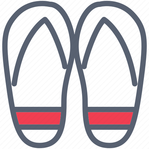 Flip, flops, footwear, slippers, summer icon - Download on Iconfinder