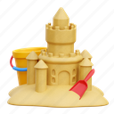 sand castle, castle, sand, beach, holiday 