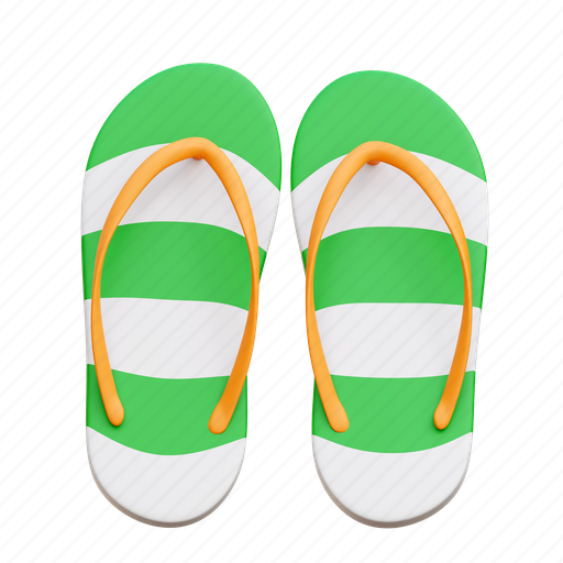 Flip flops, footwear, slippers, sandals 3D illustration - Download on Iconfinder