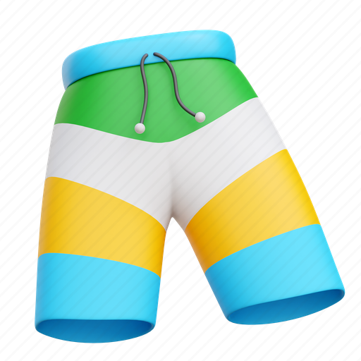 Short, short pants, shorts, pants, summer 3D illustration - Download on Iconfinder