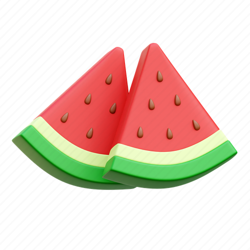Watermelon, fruit, food, summer 3D illustration - Download on Iconfinder