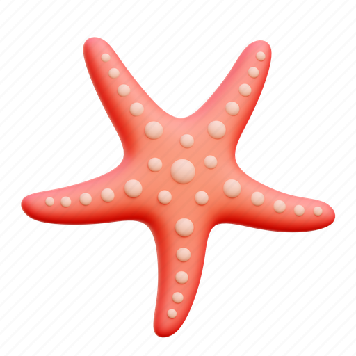 Starfish, star fish, sea, animal, beach 3D illustration - Download on Iconfinder