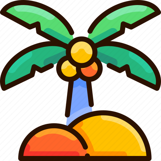 Beach, bukeicon, coconut, summer, tree icon - Download on Iconfinder