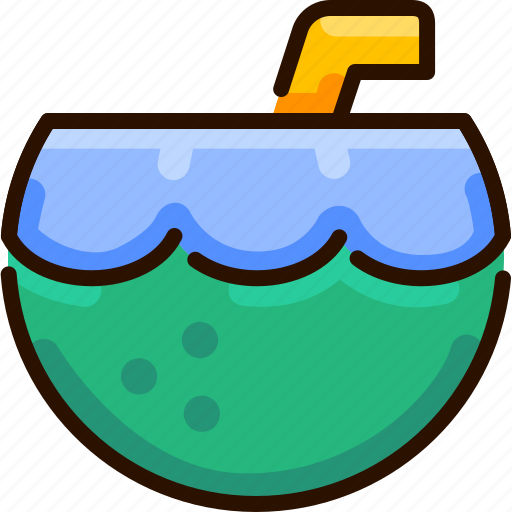 Beach, bukeicon, coconut, drink, summer, water icon - Download on Iconfinder
