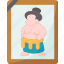 sumo, poster, japanese, wrestler, athlete 