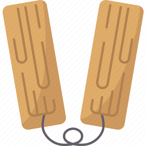 Clappers, wooden, sumo, japanese, instrument icon - Download on Iconfinder