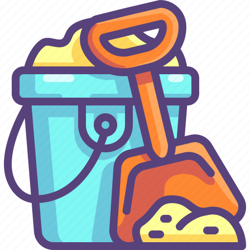 Bucket, shovel, toys, sand, kids, toy, baby icon - Download on Iconfinder