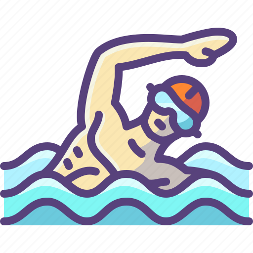 Swimmer, swimming, summer, sports, fun, activity, beach icon - Download on Iconfinder