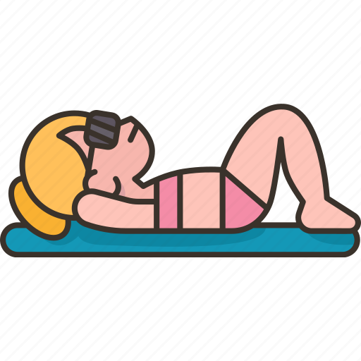 Sunbath, relaxing, summer, outdoors, leisure icon - Download on Iconfinder