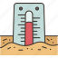 thermometer, beach, temperature, summer, weather 