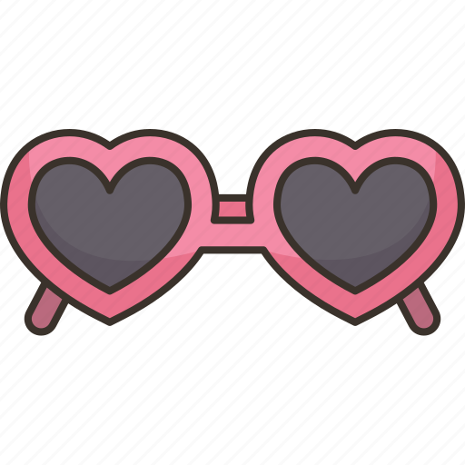 Eyeglasses, heart, fashion, cute, shaped icon - Download on Iconfinder
