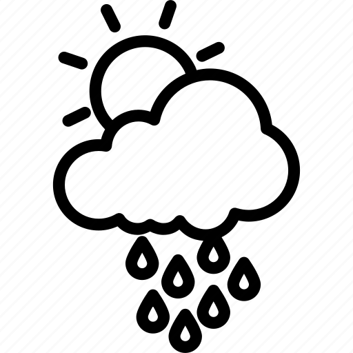 Cloud, cloudy, day, rain, raining, sun, weather icon - Download on Iconfinder