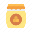honey jar, jar, container, sweet, bottle