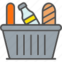 basket, food, groceries, grocery, products, shopping