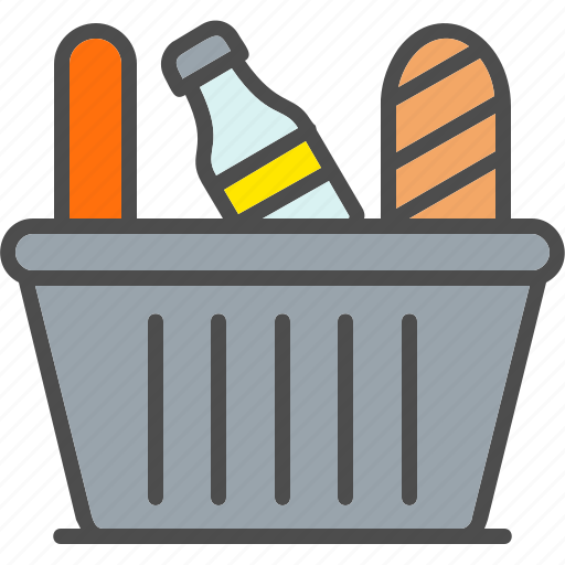Basket, food, groceries, grocery, products, shopping icon - Download on Iconfinder
