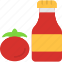 bottle, ketchup, sauce, spice, tomato