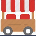cart, fast, food, shop, stall, stand, street