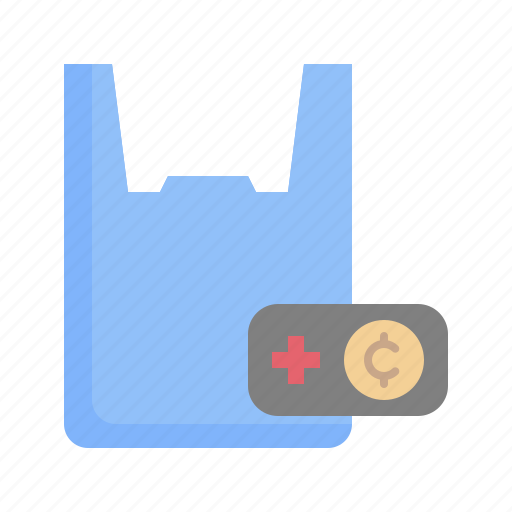 Plastic, bag, shopping, coin, money, supermarket, store icon - Download on Iconfinder