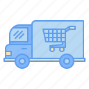 truck, delivery, transportation, cart, shopping, supermarket, market, mart, grocery
