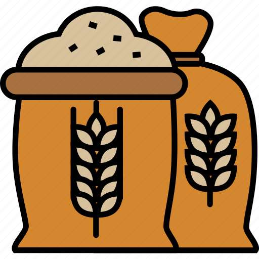 Cereal, food, grain, rice, sack, wheat, whole icon - Download on Iconfinder
