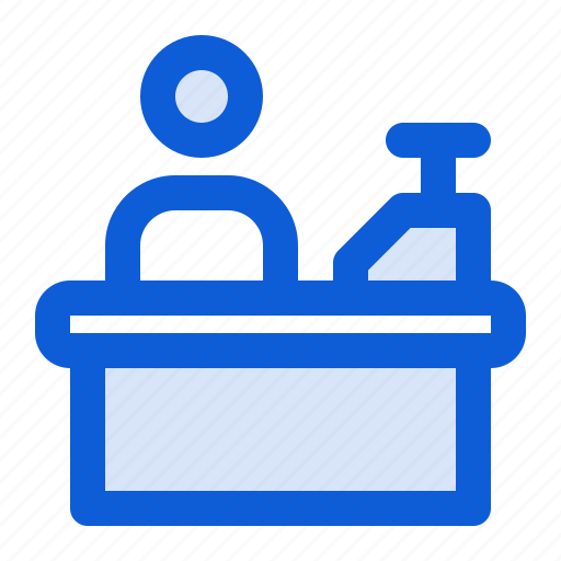 Cashier, counter, man, retail, shopping, payment, store icon - Download on Iconfinder