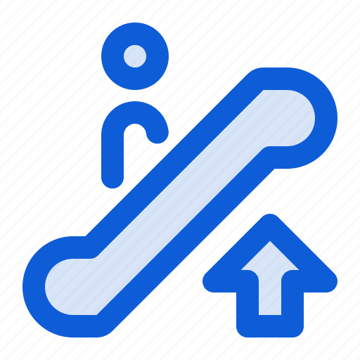Escalator, up, staircase, direction, moving, stairs, stairway icon - Download on Iconfinder
