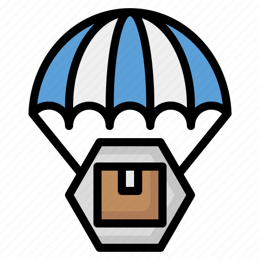 Parachute, logistics, shipping, parcel, supply, chain, management icon - Download on Iconfinder