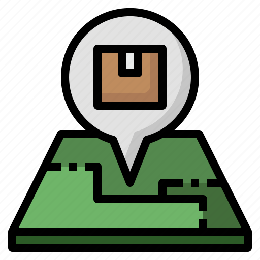 Pin, location, supply, chain, shipping, route icon - Download on Iconfinder