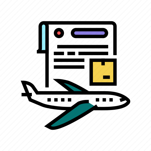 Contract, airplane, transportation, chain, system, optimization icon - Download on Iconfinder