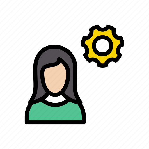 Customercare, female, setting, support, user icon - Download on Iconfinder