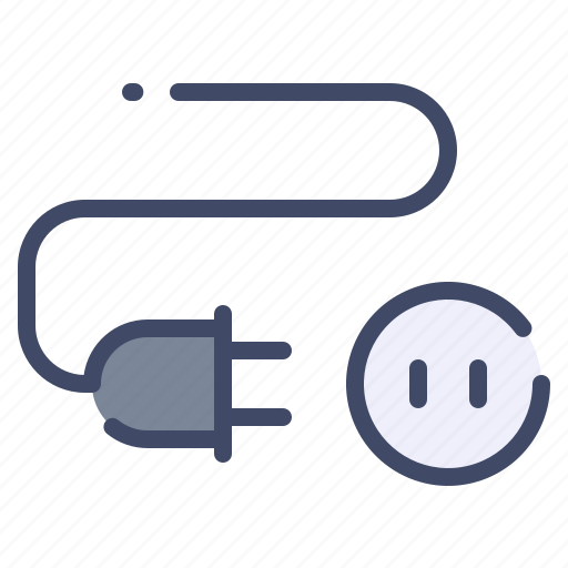 Cable, connect, electric, plug, socket icon - Download on Iconfinder
