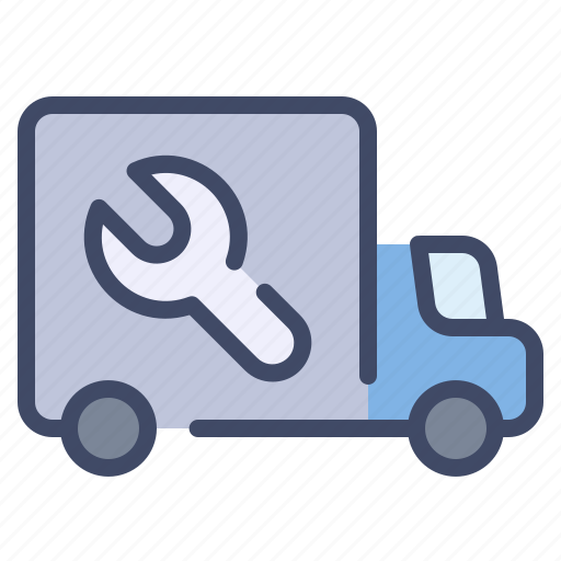 Repair, service, support, truck, wrench icon - Download on Iconfinder