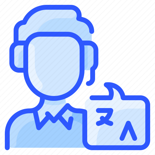 Avatar, foreign, language, man, operator, translate, translation icon - Download on Iconfinder