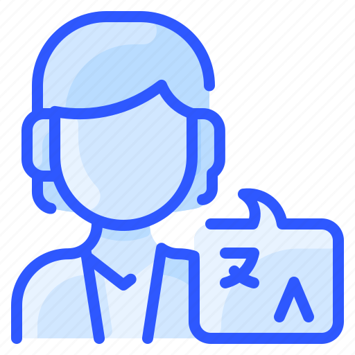Avatar, foreign, language, operator, translate, translation, woman icon - Download on Iconfinder