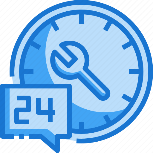 Houres, customer, servicew, support, help, clock icon - Download on Iconfinder